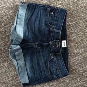Hudson Ruby mid-thigh short, sz 27, dark blue